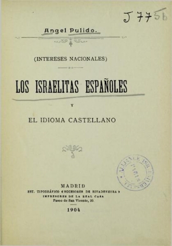 Los Israelitas españoles y el idioma castellano